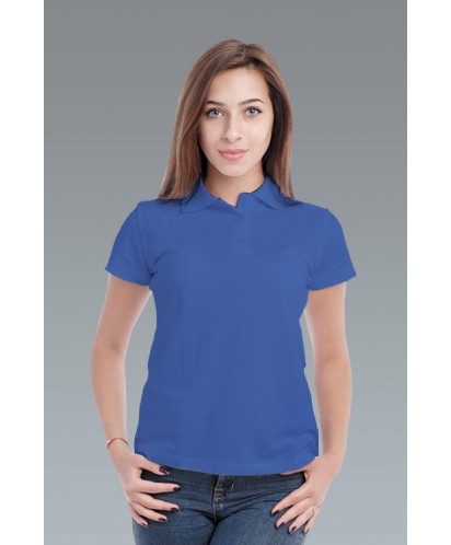 Рубашка-поло женская синяя