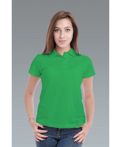 Рубашка-поло женская зеленая