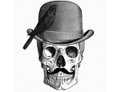 Толстовка унисекс Skull with Bowler Hat