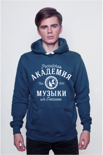 Толстовка женская РАМ им. Гнесиных синяя Толстовка женская РАМ им. Гнесиных синяя