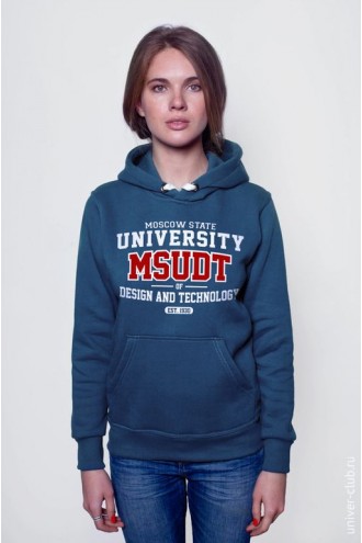 Толстовка женская МГУДТ (ENG) синяя Толстовка женская МГУДТ (ENG) синяя