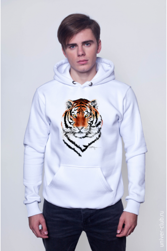 Белая кофта с тигром