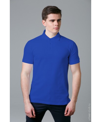 Рубашка-поло мужская синяя