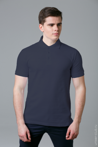 Рубашка-поло мужская темно синяя