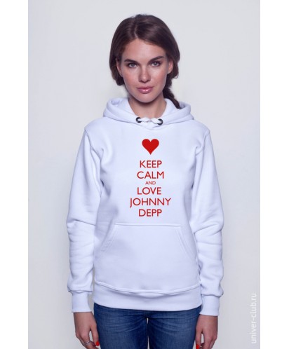 Толстовка Keep Calm And Love Johny Depp
